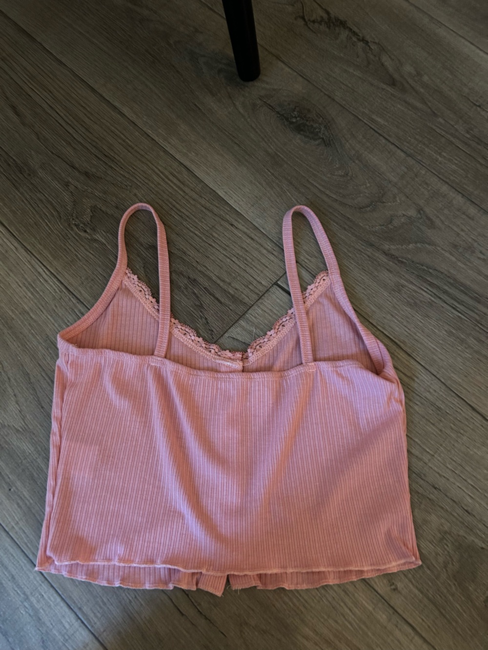 SHEIN Pink Ribbed Button-Front Cami Tank - Picture 9 of 10